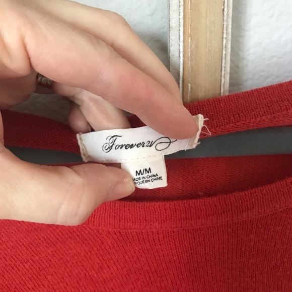 Forever 21 Burnt Orange Elbow Patch Sweater - Picture 7 of 7